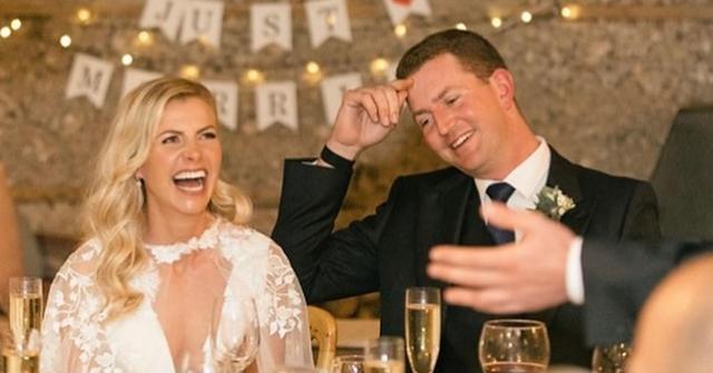 Georgie and Jesse Campbell at their wedding