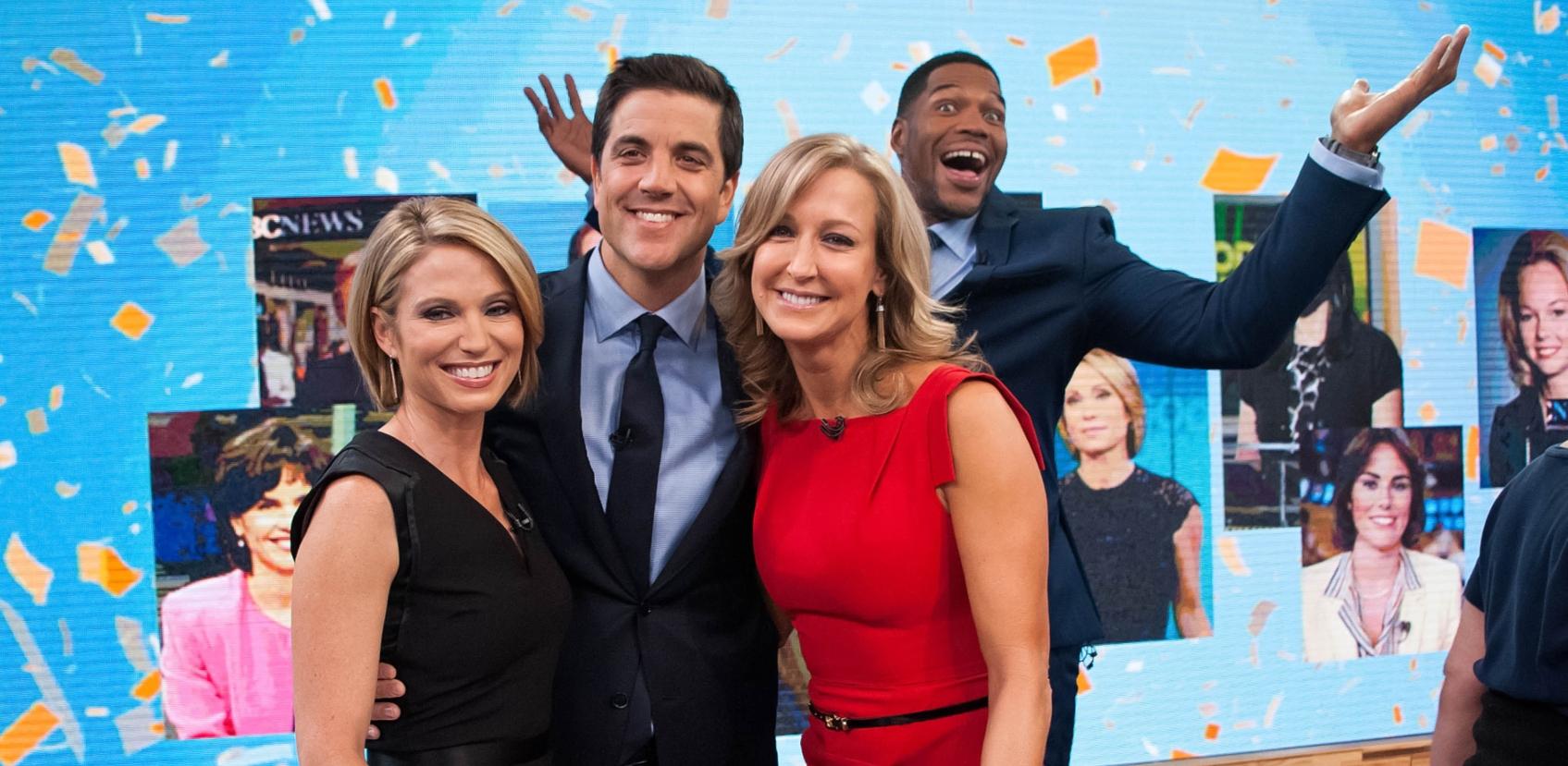 Amy Robach, Josh Elliott, Lara Spencer, and Michael Strahan attend 'Good Morning America's' 40th Anniversary