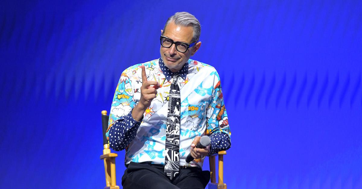 Jeff Goldblum of “The World According To Jeff Goldblum” speaks onstage during the Disney+ Pavilion at Disney’s D23 EXPO 2019