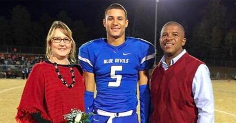 Caleb Farley with his mom, Robin and his dad, Robert.