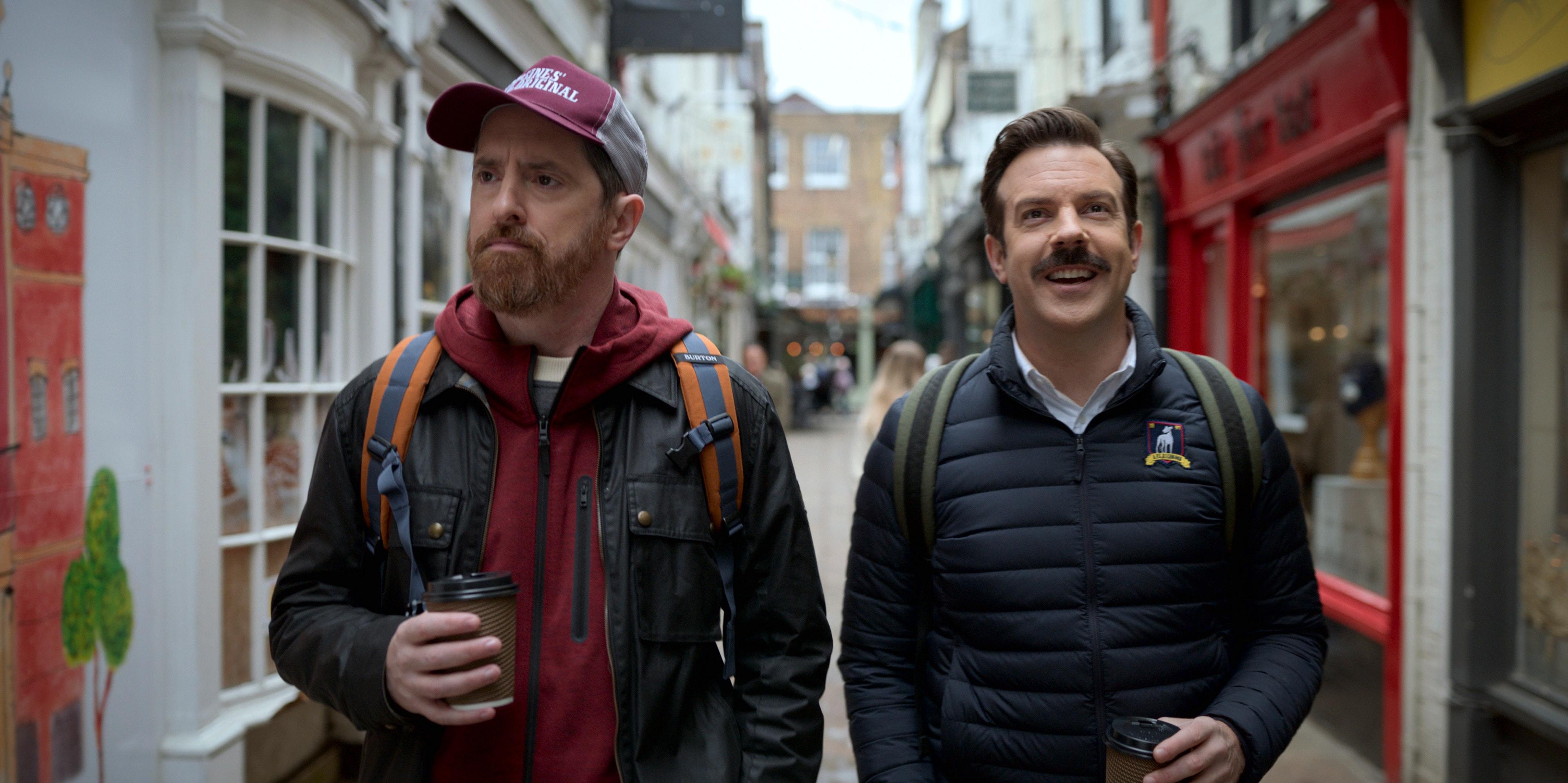 Jason Sudeikis and Brendan Hunt in Season 2 of 'Ted Lasso'