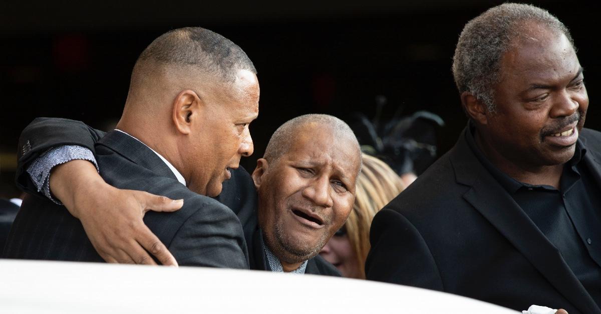 Clarence Franklin and others at Aretha Franklin's funeral.