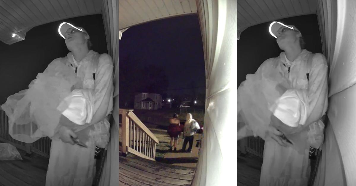 Man Holding Knife Caught on Doorbell Camera Asking for a Ride