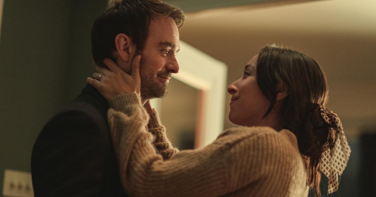 Charlie Cox as Adam Lawrence and Oona Chaplin as Maddy Lawrence in 'Treason'