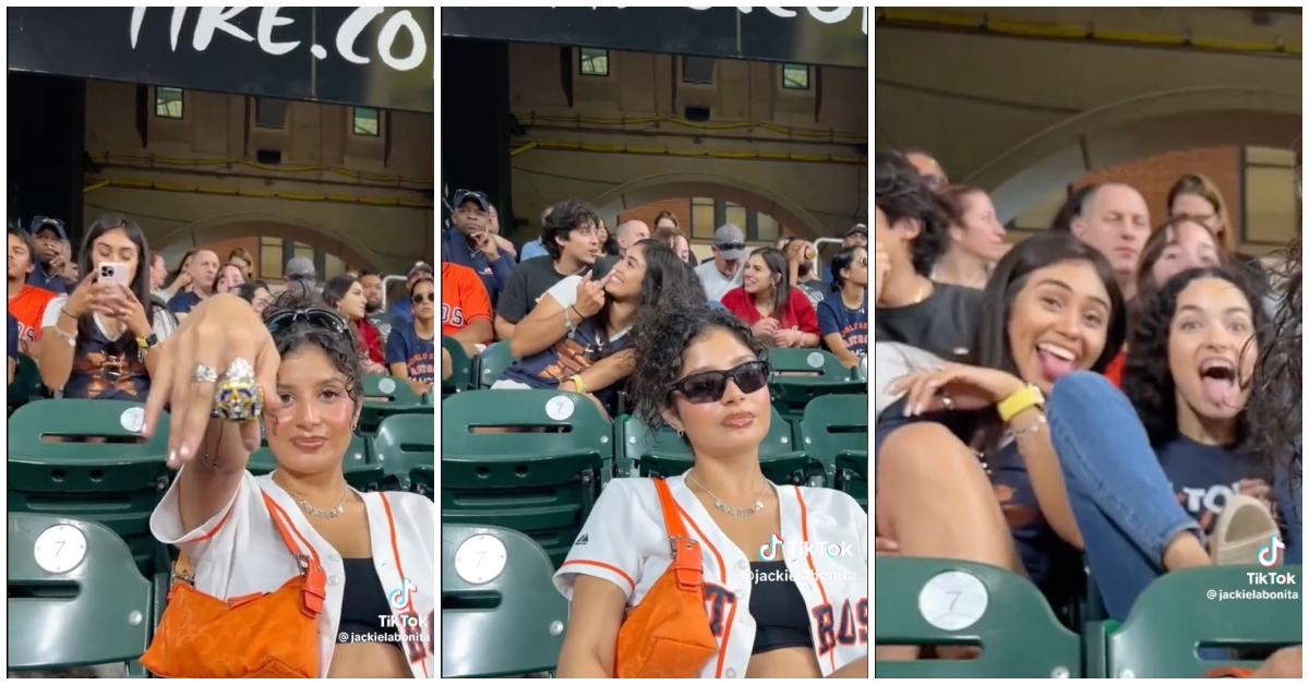 Influencer Jackie La Bonita's Astros game TikTok sparks