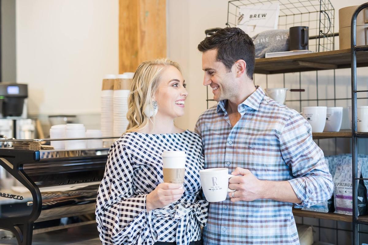 Jaime Dugan and Erik Huffman at The Rise Coffee Bar