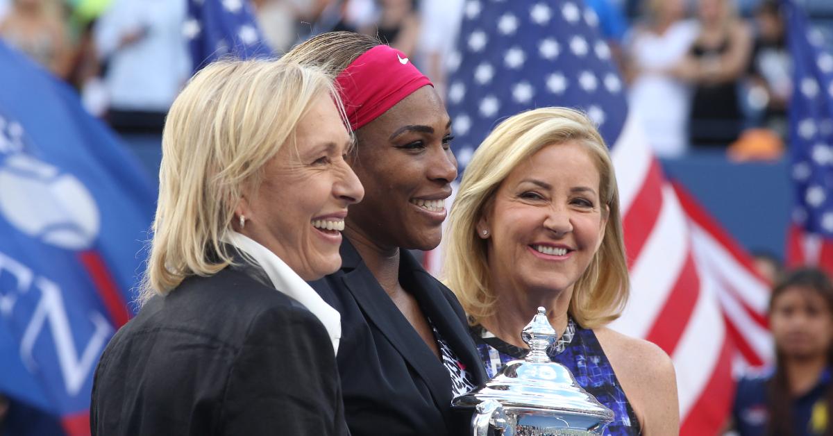 Martina Navratilova, Serena Williams, Chris Evert 2014 US Open