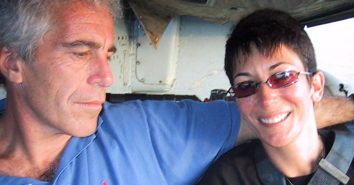 Ghislaine Maxwell with Jeffrey Epstein's arm around her