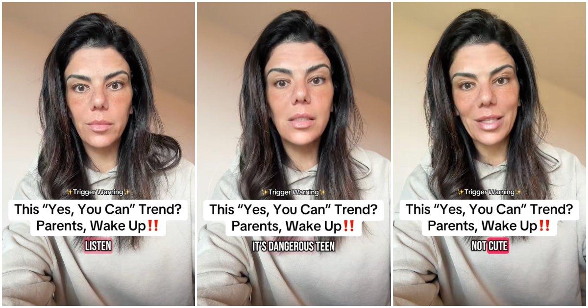 Woman's explains why the "yes you can trend" on TikTok is so concerning.