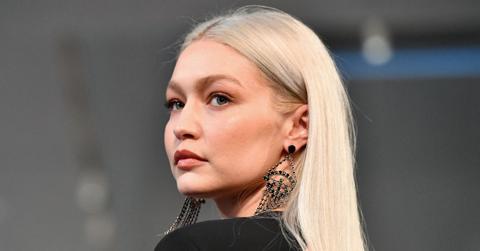 Gigi Hadid walks the runway at the Ralph Lauren Fall 2022 Collection show at the Museum of Modern Art on March 22, 2022, in New York City