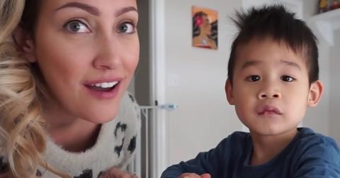 Myka James Stauffer's adopted son, Huxley