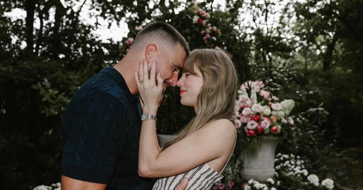 Travis Kelce and Taylor Swift celebrate their engagement