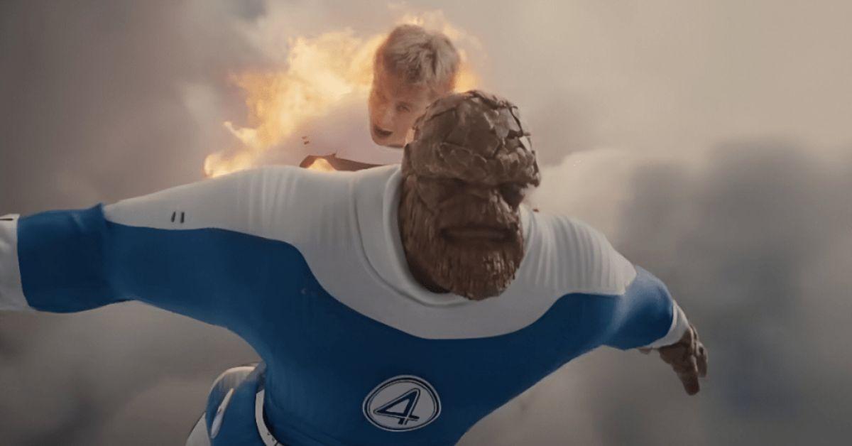 The Thing and Johnny Storm in 'Fantastic Four: First Steps.' 