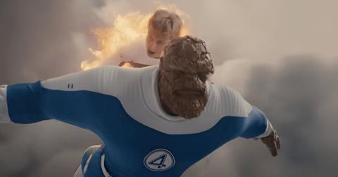 The Thing and Johnny Storm in 'Fantastic Four: First Steps.'
