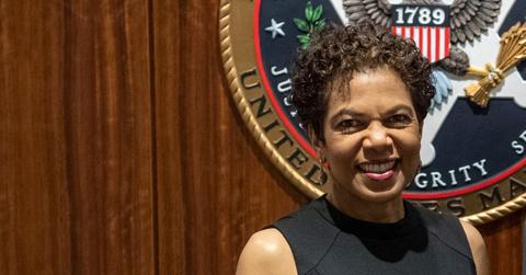 Judge Tanya Chutkan spoke at the U.S. Marshals headquarters in honor of Black History Month in 2020.