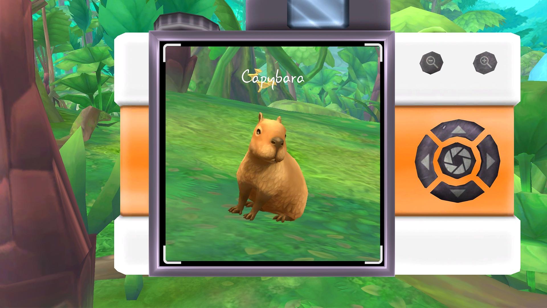 A capybara through the camera lens in 'Flutter Away'