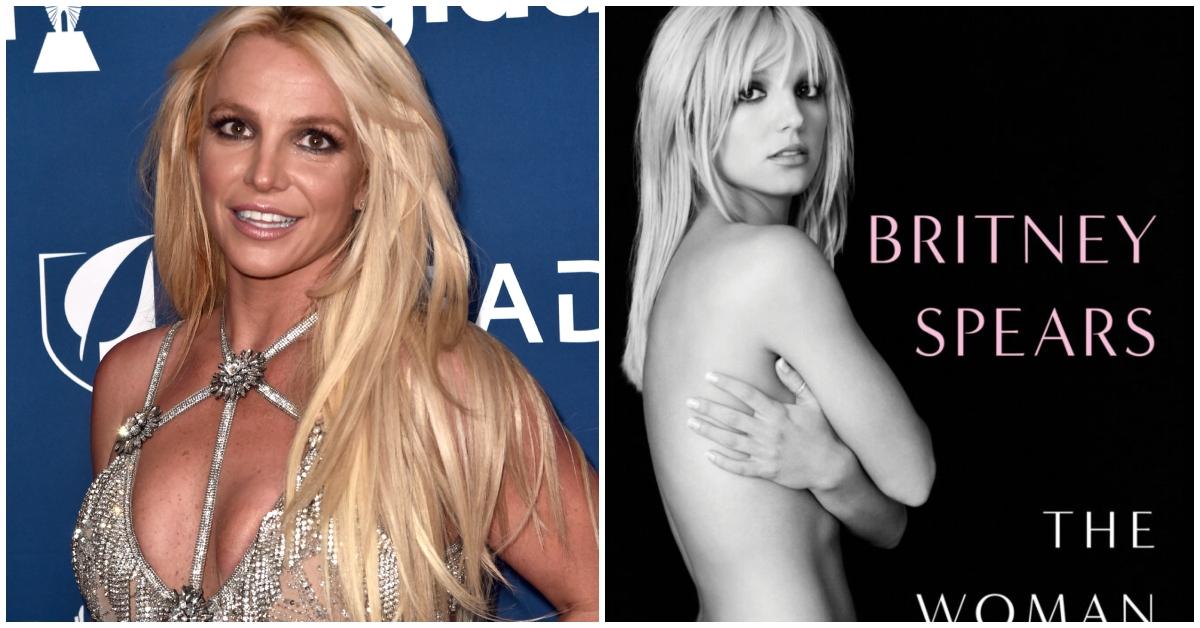 Britney Spears on the red carpet and cover of her memoir 