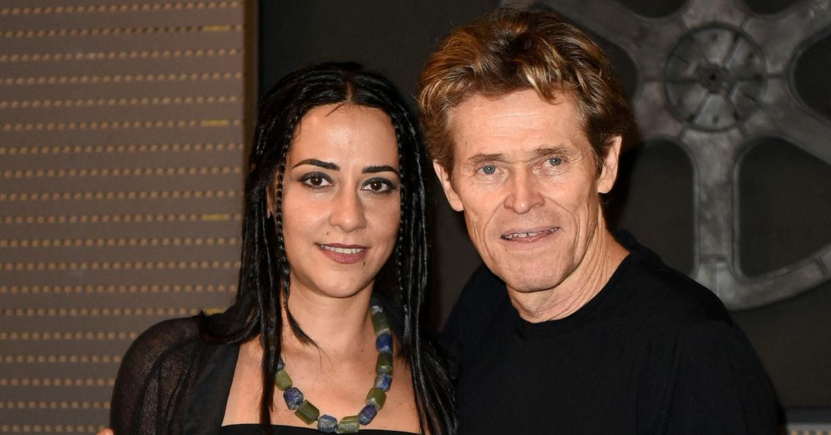 (l-r): Willem Dafoe's wife, Giada Colagrande, and Willem Dafoe at an event