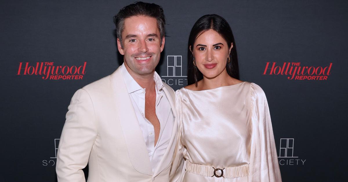 Jesse and Michelle Lally don cream-colored attire while posing on the red carpet at the LA Power Broker Awards on Sept. 20, 2022.