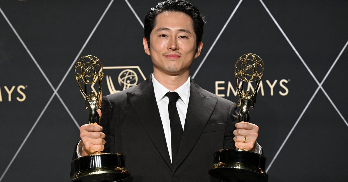 Steven Yeun at the 2024 Emmys in Jan. 2024