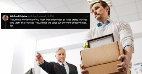 A man fires his employee