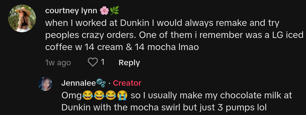 dunkin crazy order