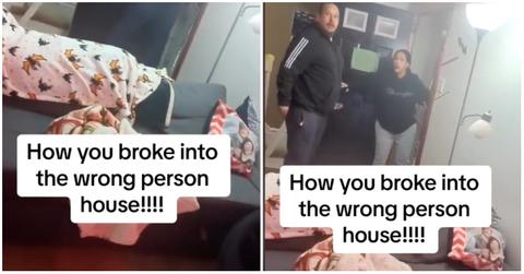A man breaks into the wrong house