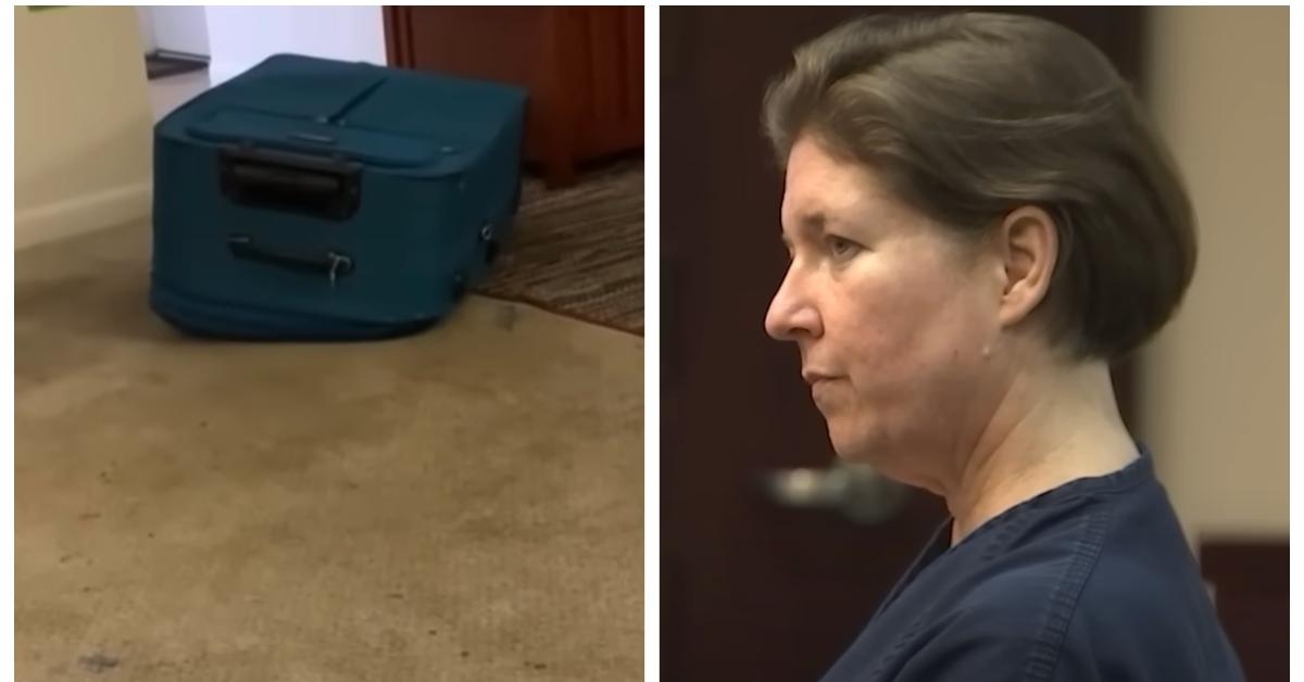 (L-R): Jorge Torres in a suitcase: Sarah Boone in court