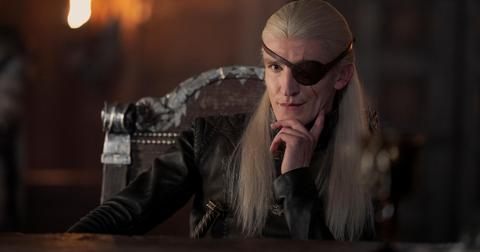 Aemond smirking as he challenges Aegon in 'House of the Dragon'