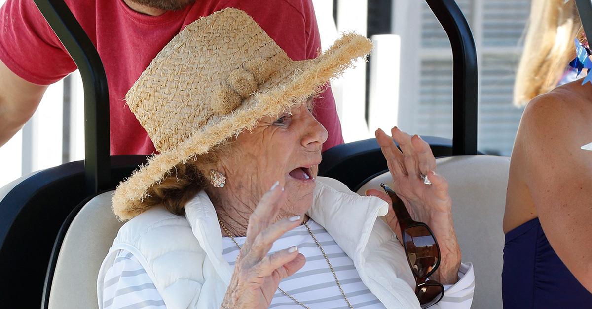 Ethel Kennedy sailing with her family in 2018. 