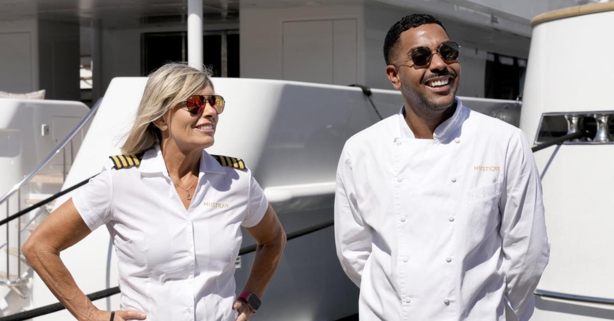 Captain Sandy Yawn and Chef Johnathan Shillingford in Season 9 of 'Below Deck Med.'