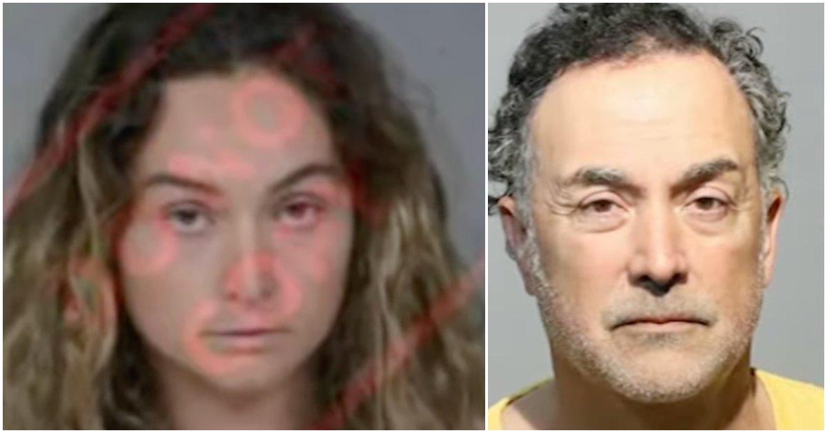 Gabbie Gonzalez and her father after their arrest.