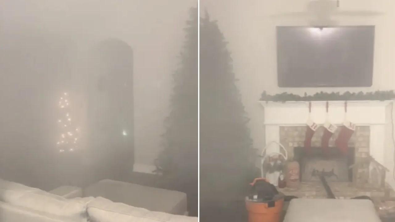 A mom accidentally filled her living room with soot while shop vacing the chimney