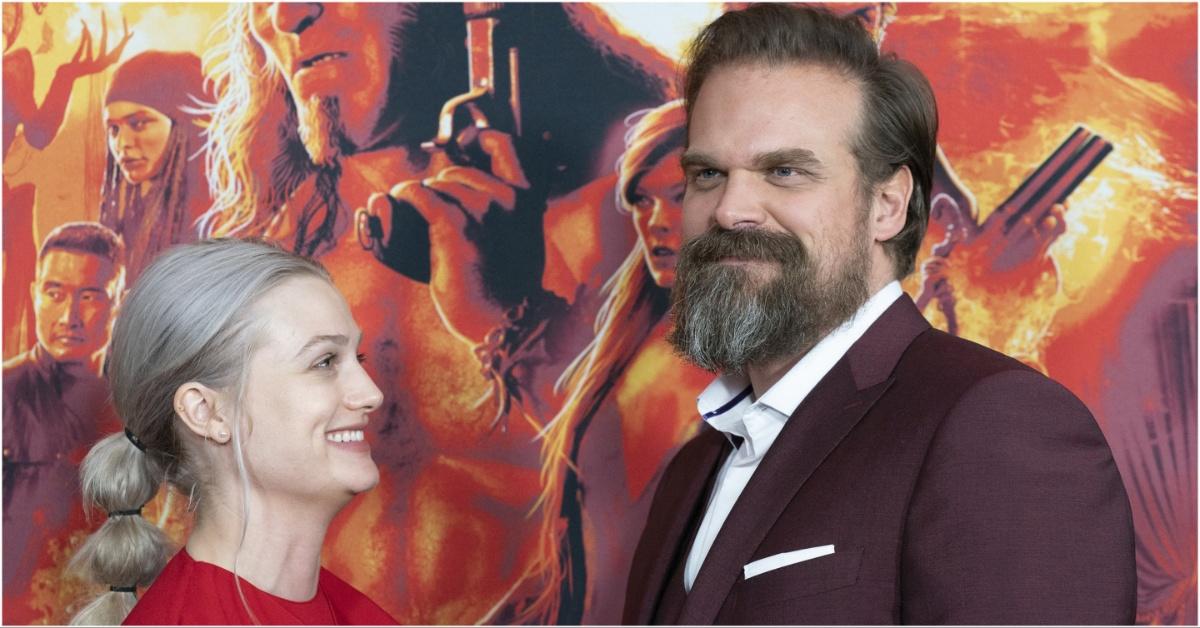 David Harbour and Alison Sudol attending a premiere together