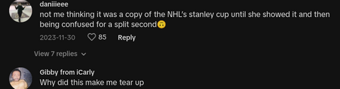 Comments on viral video of an ecstatic 9-year-old who got a Stanley cup on her birthday.