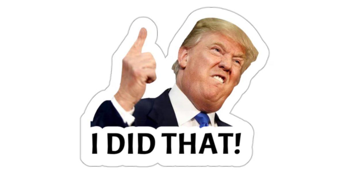 Etsy seller listing for Trump "I Did That!" sticker.
