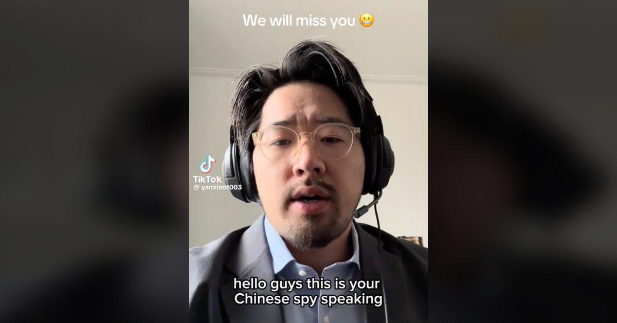 A "Chinese spy" meme TikTok