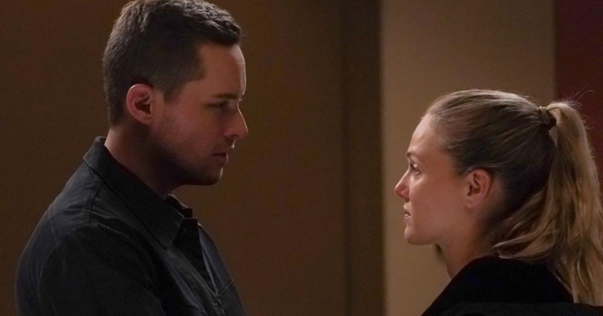 Jesse Lee Soffer as Jay Halstead and Tracy Spiridakos as Hailey Upton in Chicago P.D.