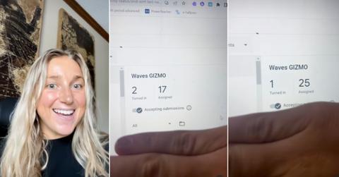 A teacher says students didn't do work for sub