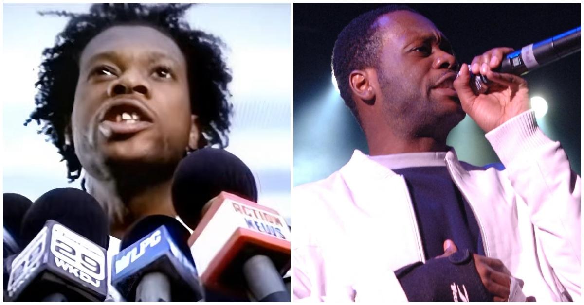 (l-r): Pras Michel in "Ghetto Superstar"; Pras Michel performing