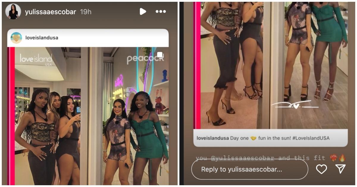 Yulissa Escobar posting about the 'Love Island' Season 7 premiere