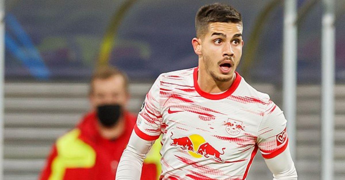 Andre Silva playing for RP Leipzig. 