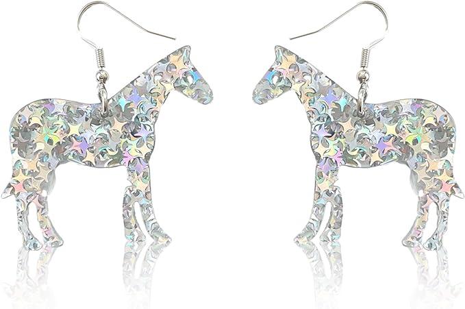 Sparkle horse earrings