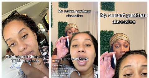 A woman complains about TikTok Shop ads