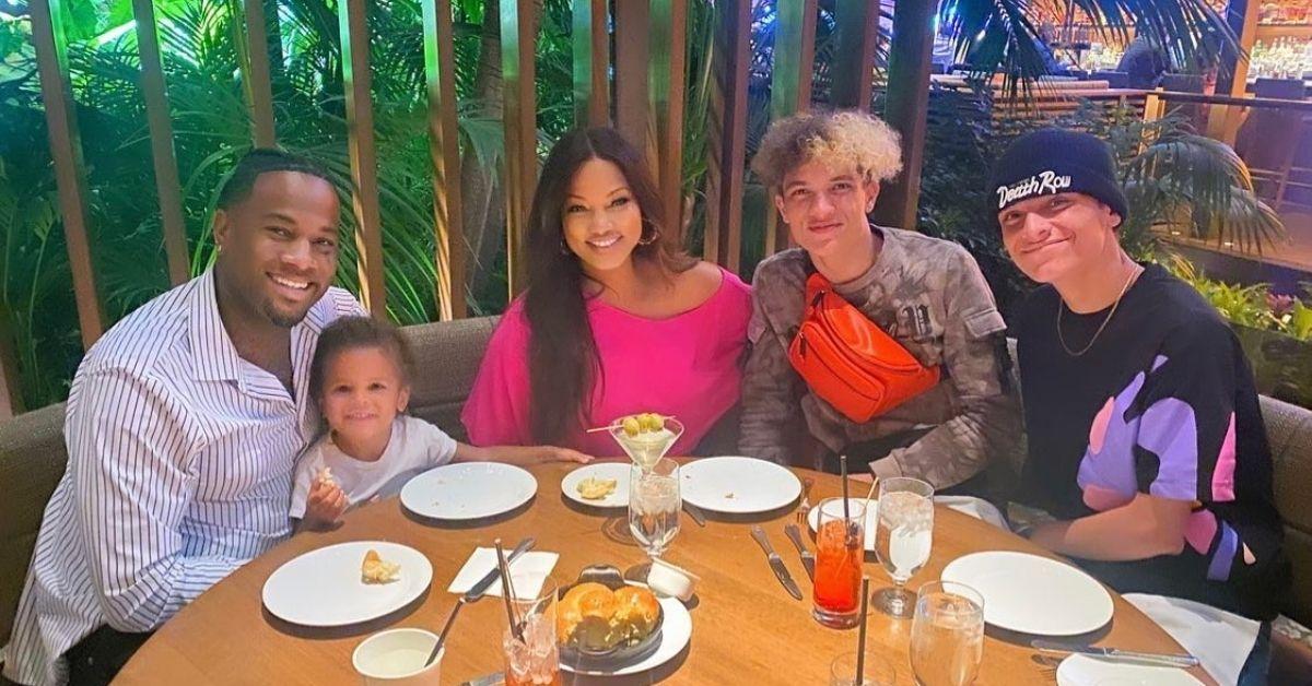 Garcelle Beauvais with her sons — Oliver, Jax, and Jaid, and her grandson. 