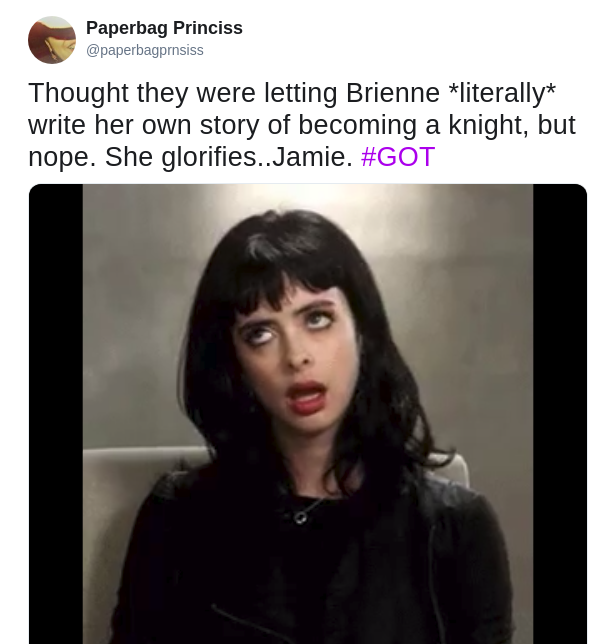 brienne jaime writes