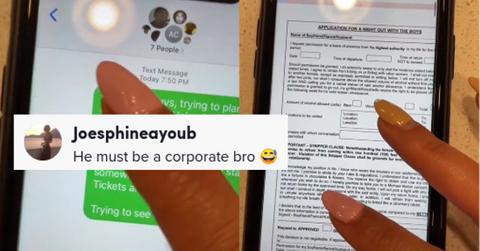 Boys Night Out Permission Slip