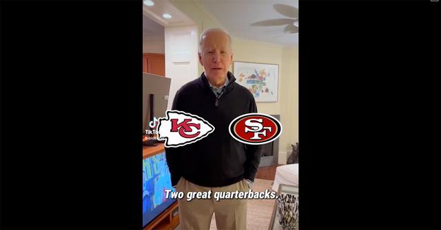 Joe Biden choosing between the 49ers and Chiefs.