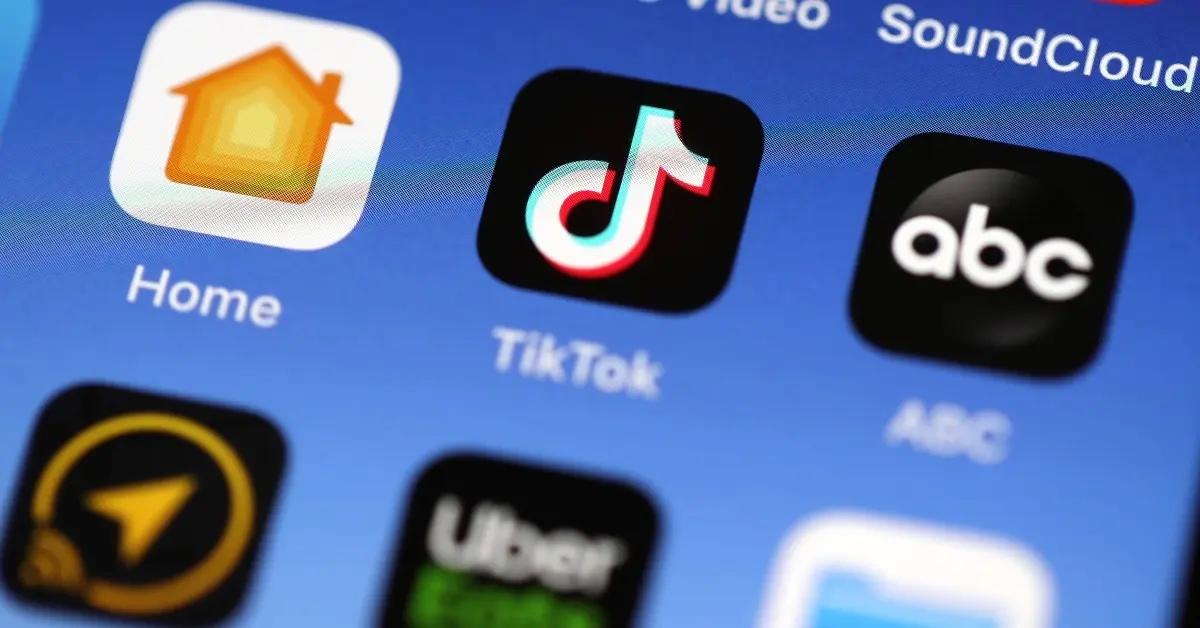 TikTok app on smart phone screen.