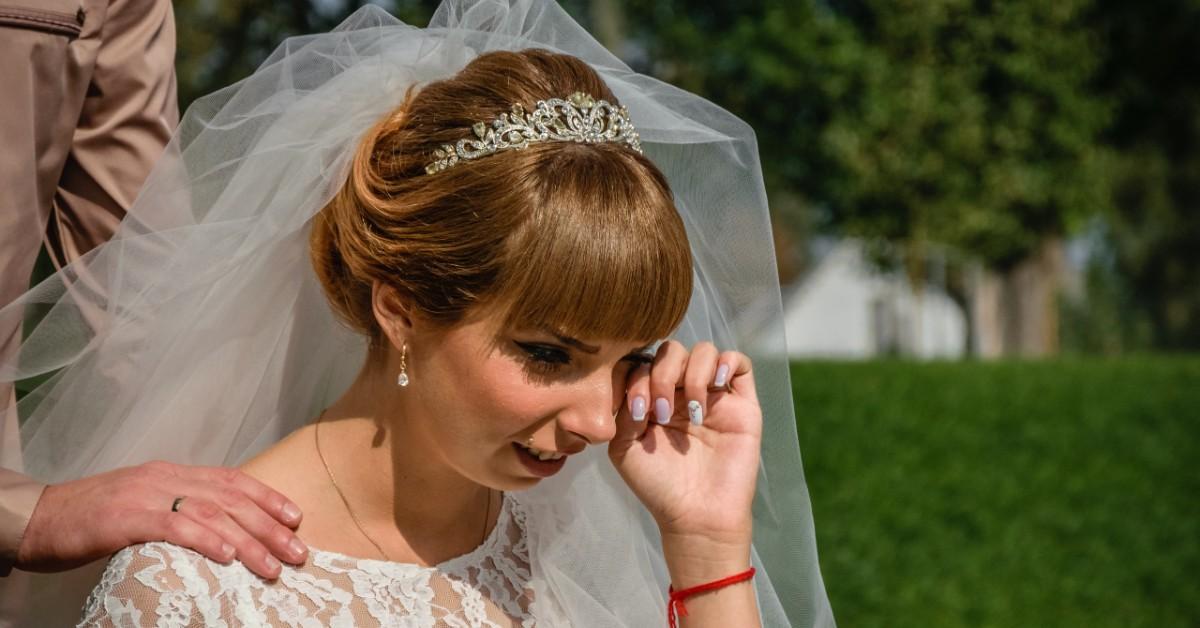 bride crying